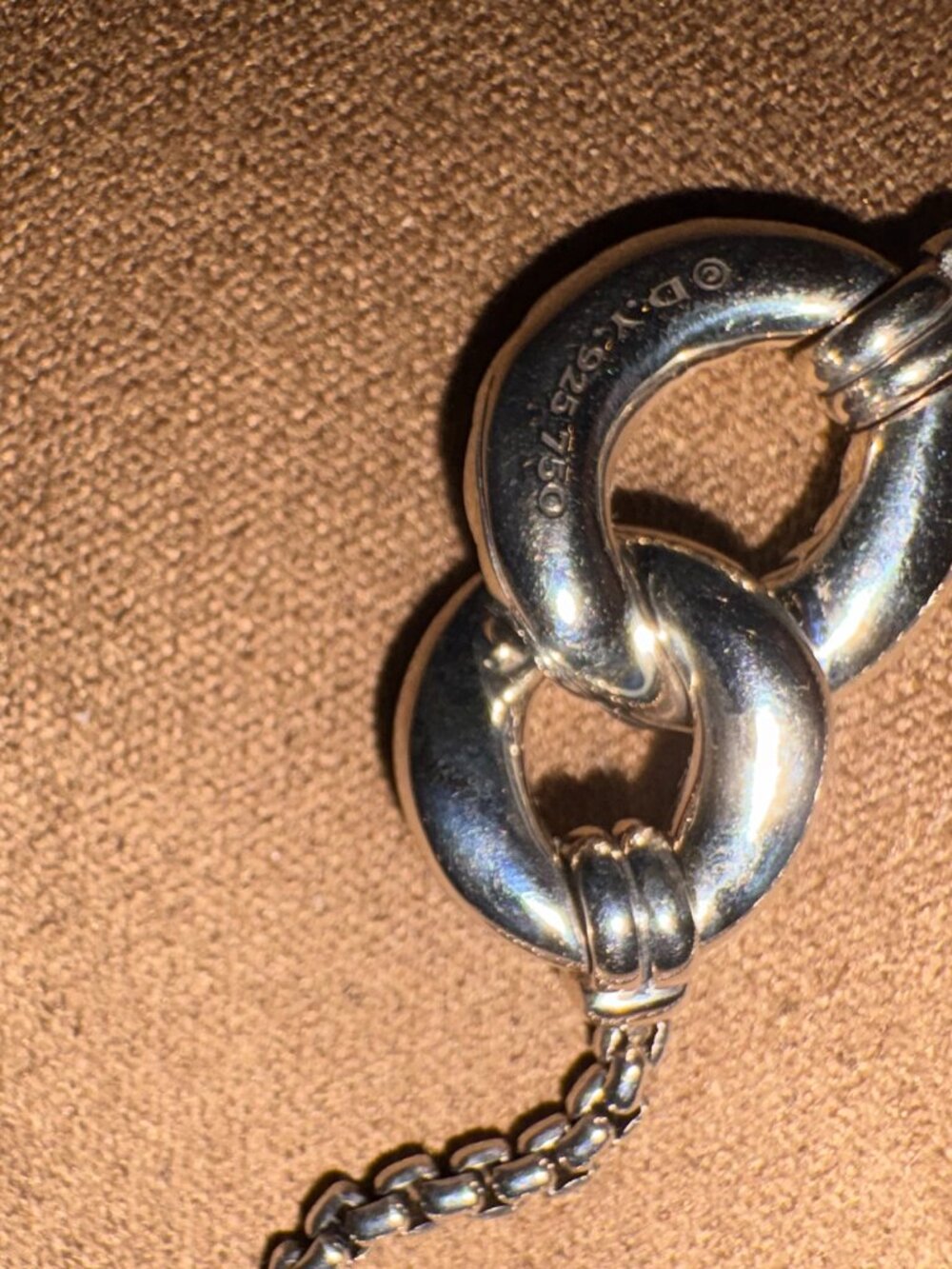 David Yurman Necklace Sterling Silver & 18K Yellow Gold Interlocking Circles - Picture 2 of 2